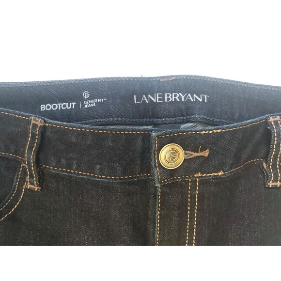 Ladies Lane Bryant Genius Fit Dark Wash Size 16R Stretch Bootcut Denim Jeans - Picture 2 of 9